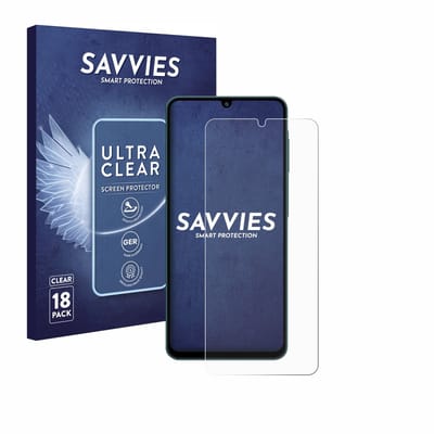 Savvies - Screenprotector voor Samsung Galaxy F07 - Folie Beschermfolie transparant 18 Stuks