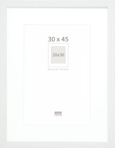 Deknudt Frames fotolijst - wit met passe-partout - 20x30 / 30x45 cm