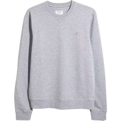 Farah Heren-sweatshirt met ronde hals van biologisch katoen (Grijze Mergel)