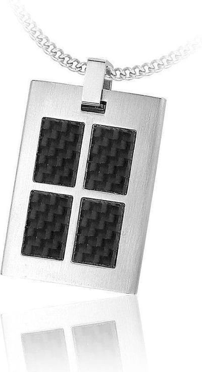 Montebello Ketting Marado - 316L Staal - Carbon - 32x22mm - 50cm
