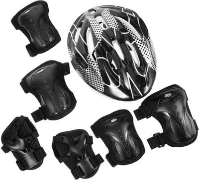 Beschermende Pads Set - Knie Elleboog Beschermers - Buiten Sporten - Verdikte Gewrichtsbeschermer - 24x21x11cm - Zwart