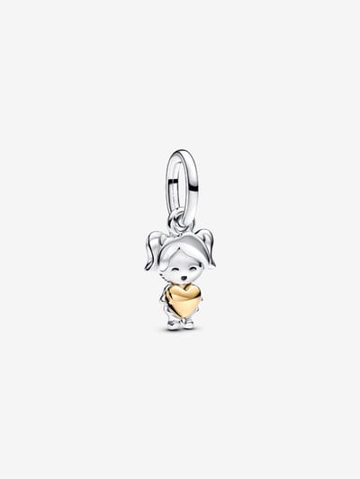 Fler® | Bedel | Past op populaire bedelarmbanden (standaard - 3mm) | Happy Girl Bedel | Hangbedel Charm | 925 sterling zilver | Armband Kraal | Valentijnsdag Cadeau | Sinterklaas kado | Kerstcadeau | Verjaardagsgeschenk | Vriendschap