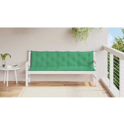 vidaXL - Tuinbankkussen - 180x(50+50)x7 - cm - oxford - stof - groen