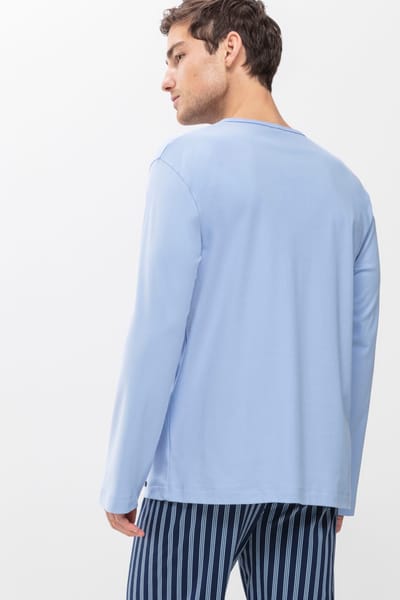 Mey Basic Lounge Shirt Heren 20440 - Blauw - 48