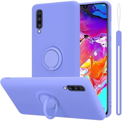 Cadorabo Hoesje geschikt voor Samsung Galaxy A70 / A70s in LIQUID LICHT PAARS - Beschermhoes van flexibel TPU silicone Case Cover met ring