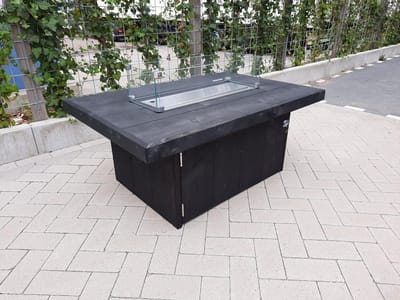 Vuurtafel Tree Terrasverwarmer Black Wash steigerhout 80x120x50cm