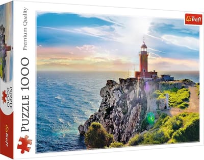 Vuurtorenpuzzel 1000 - Landschap Puzzel - Ontspannend Vermaak - Linnenstructuur Papier - 68x48 cm - Melagavi Vuurtoren