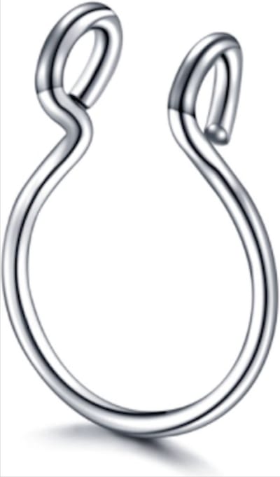 ***Fake septum piercing - Zilverkleurig ringetje - Fake piercing - van Heble® ***