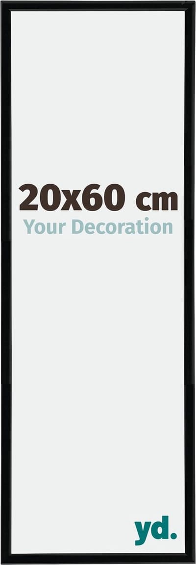 Your Decoration - Fotolijst 20x60 cm - Kunststof - Zwart Hoogglans - Annecy