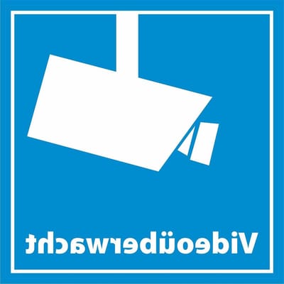 Sticker Videobewaking - Veiligheidsbord Blauw - Gebouwen Beveiligen - Subtiel Maar Effectief - 10 x 10 cm - Blauw