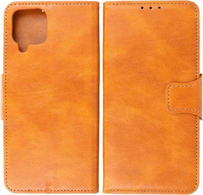 BestCases -  Samsung Galaxy A22 4G Hoesje - Samsung Galaxy A22 4G Bookcase Telefoonhoesje - Samsung Galaxy A22 4G Kaarthouder Portemonnee Hoesje - Kunstleer - Bruin