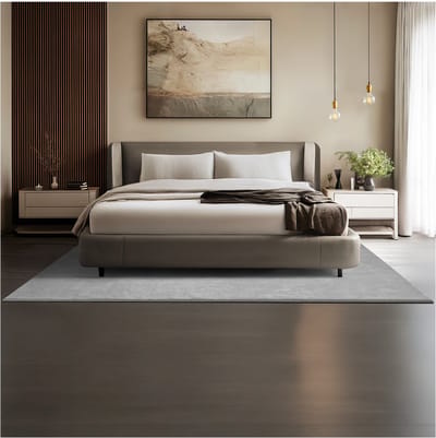 tectake® Kortpolig Vloerkleed - 160 x 230 cm - Grijs - 1630 g/m² Poolgewicht - Tapijt voor Woonkamer, Slaapkamer, Eetkamer - Onderhoudsvriendelijk en Wasbaar - Antislip Ondertapijt - Allergievriendelijk - Diverse maten en kleuren