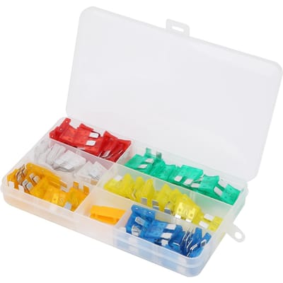 121 Delen Auto Steekzekeringen Set Medium Isolatie Automobielonderdelen Doos 51015202530Amp white