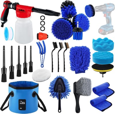 Auto Poets Set - Reinigingskit Voertuig - Auto Onderhouden - 27 Delige Kit - 5 Gallon Emmer - Niet gespecificeerd