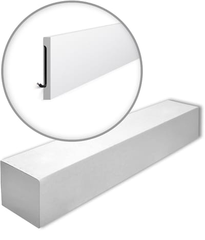 NMC FD15S-box WALLSTYL Noel Marquet 1 doos 8 stukken Plint modern design wit | 16 m