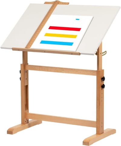 Thuys – Tafelezel Tekenbord – Verstelbare Hoogte – En Kantelbaar Tekenbureau – Grote Houten Tafel