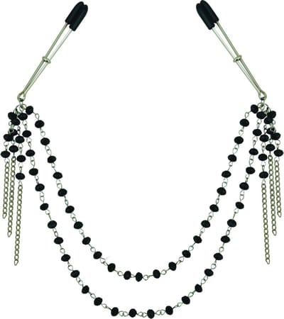Sportsheets - Sincerely Black Jeweled Nipple Clips