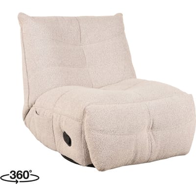 LABEL51 Take It Easy Fauteuil - Naturel - Stof - Manueel Verstelbaar - -