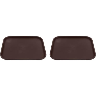 2 Stuks Fastfood Dienblad Stapelbaar Rechthoekig Lichtgewicht Antislip PP Foodservice Dienblad voor black