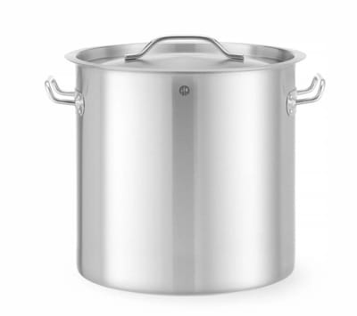 HENDI Kookpan hoog met deksel - roestvast staal - 21 l - 30x30 cm - zilver - inductiegeschikt