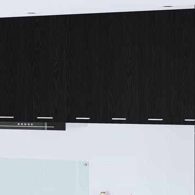 Hangkast - Opbergkast - Keuken Organiseren - Modern Design - 60 x 31 x 80 cm - Zwart Eikenlook