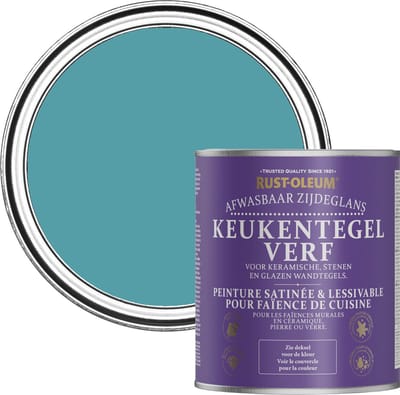 Rust-Oleum Blauw Keukentegelverf Zijdeglans - Petrol 750ml