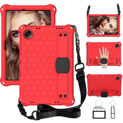 Étui Pour Samsung Galaxy Tab A9 Plus 11,0 pouces SM-X210 SM-X215 EVA Housse pour enfants Pour Samsung Tab A9+ SM-X216B X218 coque +Sangle A9 PLUS 11 X210 X215 rouge