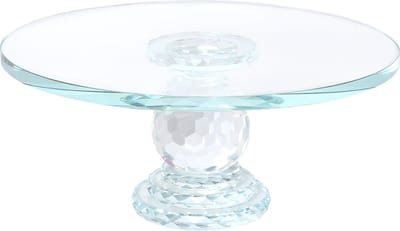 Uten Taartplateau met voet - Taartplateau Draaibaar - Taartschaal - Taartstandaard - Diameter 27 cm - Voor decoratie en presenteren - Kristallen glas | A-Stijl