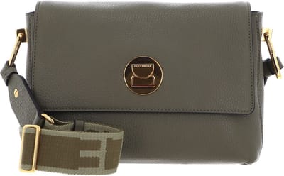 COCCINELLE Leren Schoudertas Liya Signature Handbag Grained Leather Laurel Green Olijfgroen