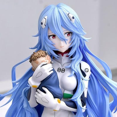 Nieuw Anime Neon Genesis Evangelion Eva Ayanami Rei 18cm Kawaii PVC Model Verzamelbaar Figuur Speelgoed Kerstcadeau voor Kinderen Poppetje Ornament gray