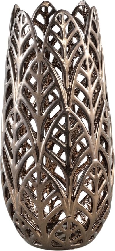 PTMD keramiek windlicht bronze goud 45 cm hoog - PTMD ceramic stormlight bronze