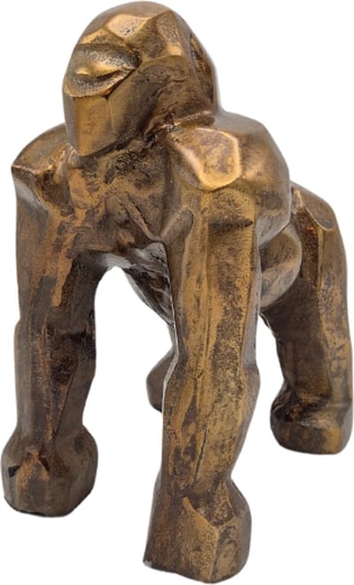 Deco4yourhome® - Gorilla - Aap - Decoratief - Art - Monkey - Antiek Goud - Goud - 25cm