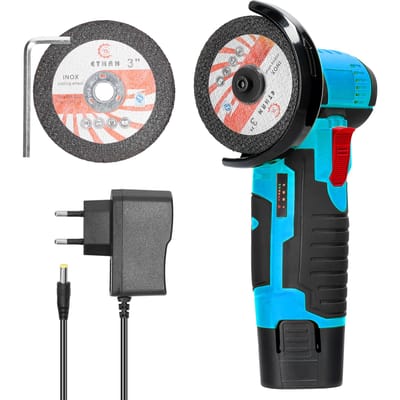 19500rpm Elektrisch slijpgereedschap Multifunctionele mini-slijpmachine Handheld Cutter voor snijden en polijsten EU Plug 1pcs battery veelkleurig