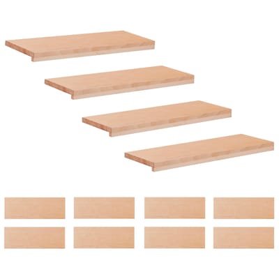 vidaXL - Traplopers - 12 - st - 70 - x - 25 - x - 2 - cm - Naturel - Massief - beukenhout