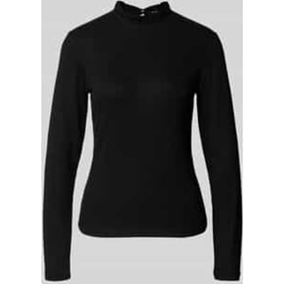 Shirt met lange mouwen en opstaande kraag, model 'Sanba'