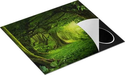 Chefcare Inductie Beschermer Groene Tropische Jungle Bos - 60x50 cm - Afdekplaat Inductie - Kookplaat Beschermer - Inductie Mat