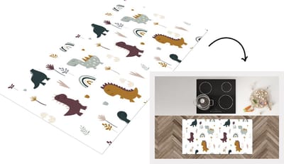 Keukenloper - Loper keuken - Patronen - Jongens - Dino - 120x60 cm - Keukenloper vinyl
