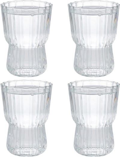 Betrahan Drinkglazen - Set van 4 - 350ML - Frisdrankglazen - Waterglazen - Glazen - Matchaglazen