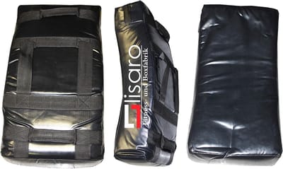 Kick Schild - Stootkussen Vechtsport - Trainen Slagtechnieken - 4 Handgrepen - 75 x 35 x 15 cm - Zwart