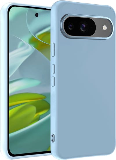 Hoesje - Geschikt voor Google Pixel 9 - Sterk & Shockproof - Hoes Cover - Siliconen Case - Telefoonhoesjes - Lichtblauw