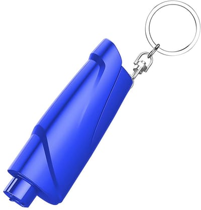 Dailygoods- Reddingshamer 2-in-1 - Raambreker/Gordelsnijder - Noodhulpknop - Stevig Roestvrij Staal - Veiligheidshamer voor Auto - Noodhulp