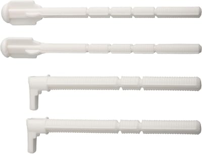 Spoelstang Set - Toilet Onderdeel - Toilet Reparatie - ABS Materiaal - 140mm x 10mm - Wit