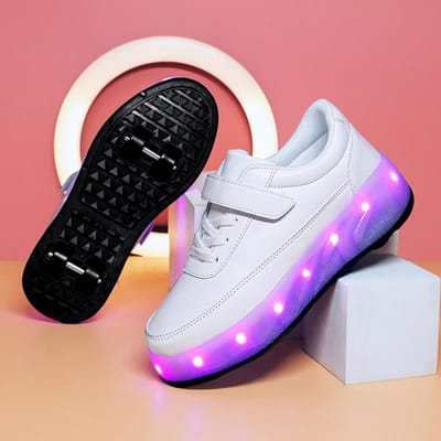 Dubbele Wielen Wegloop Schoenen, Beginner Skates, Jongens en Meisjes, Studenten, Tieners, Wiel Schoenen, Dubbeldoel Schoenen, Lichtgewicht 30