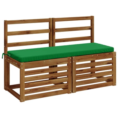 vidaXL - Bankkussen - SOEST - 100% - Polyester - Groen - 110 - x - 40 - x - 5 - cm