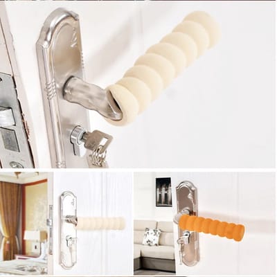 Deurstopper Foam I Muurbeschermer I Deurbescherming I Deurklink Beschermhoes I Baby En kind Deurbeschermer I Wit