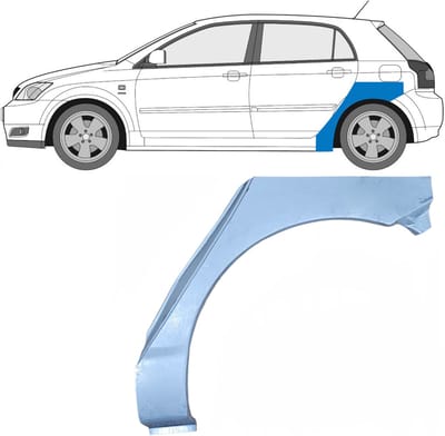 Reparatiepaneel achterspatbord voor Toyota Corolla E12 2001-2007 / Links