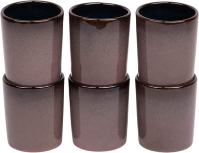 Kade 171 Vila Nova koffiekopjes 6 stuks 150 ml - stoneware blauw met roze