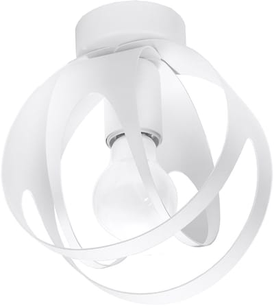 Sollux Lighting Plafondlamp Tulos - E27 - wit - staal - 21x16x16cm