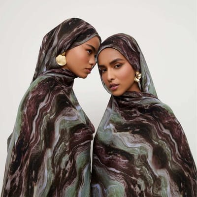 Muslim Modal Sjaal Jersey Hijab Lange Aquarel Bloemen Sjaal Sjaal Dame Kleurrijke Print Turban Knoop Hoofddoek Hoofdband Sjaals gray