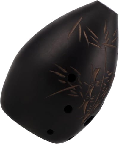 Acht-gats Ocarina - Fluitinstrument Regenklok - Muziek Leren - Keramiek Vakmanschap - 10.5 cm - Bruin